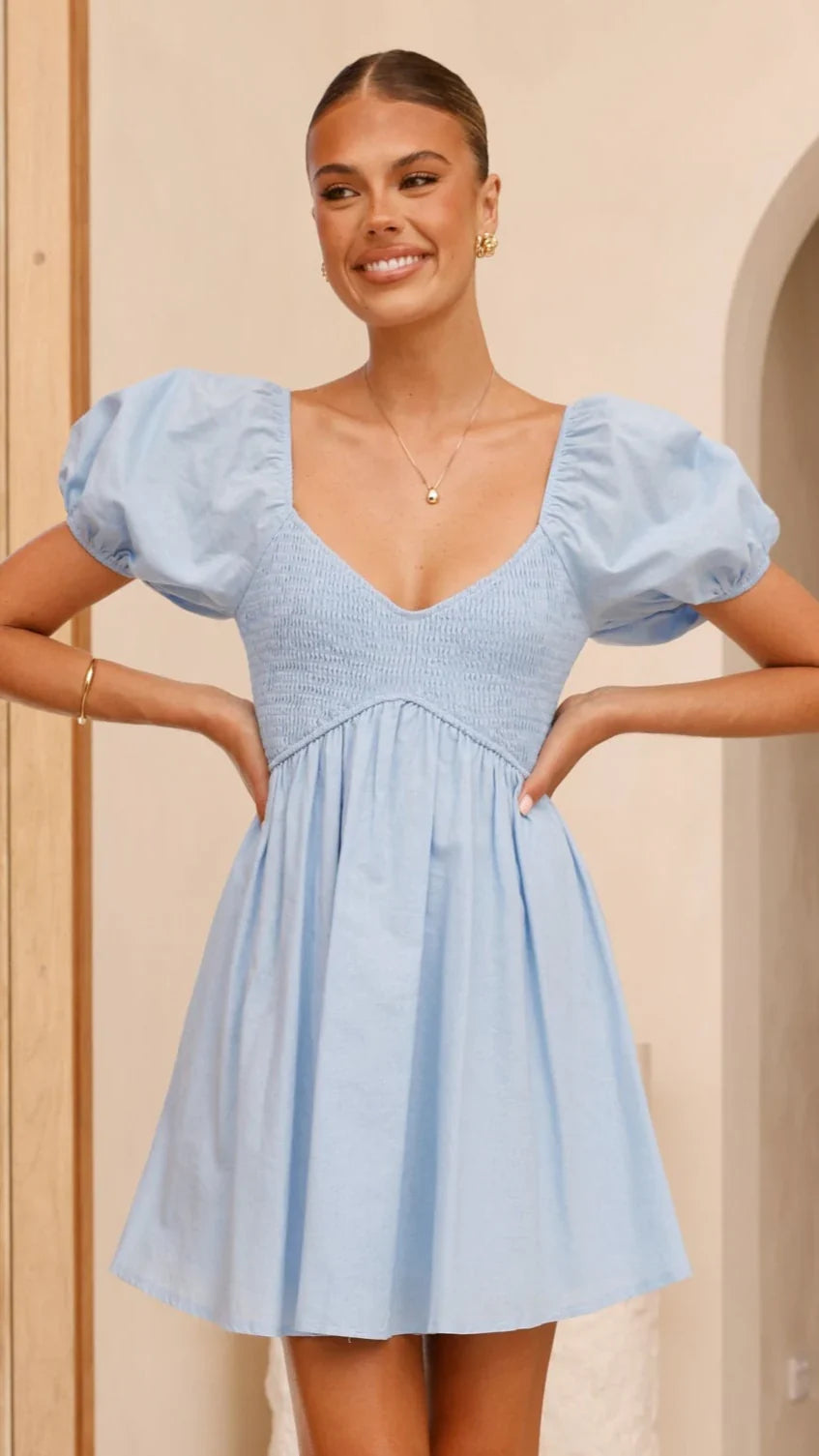 Sahirah Mini Dress - Blue