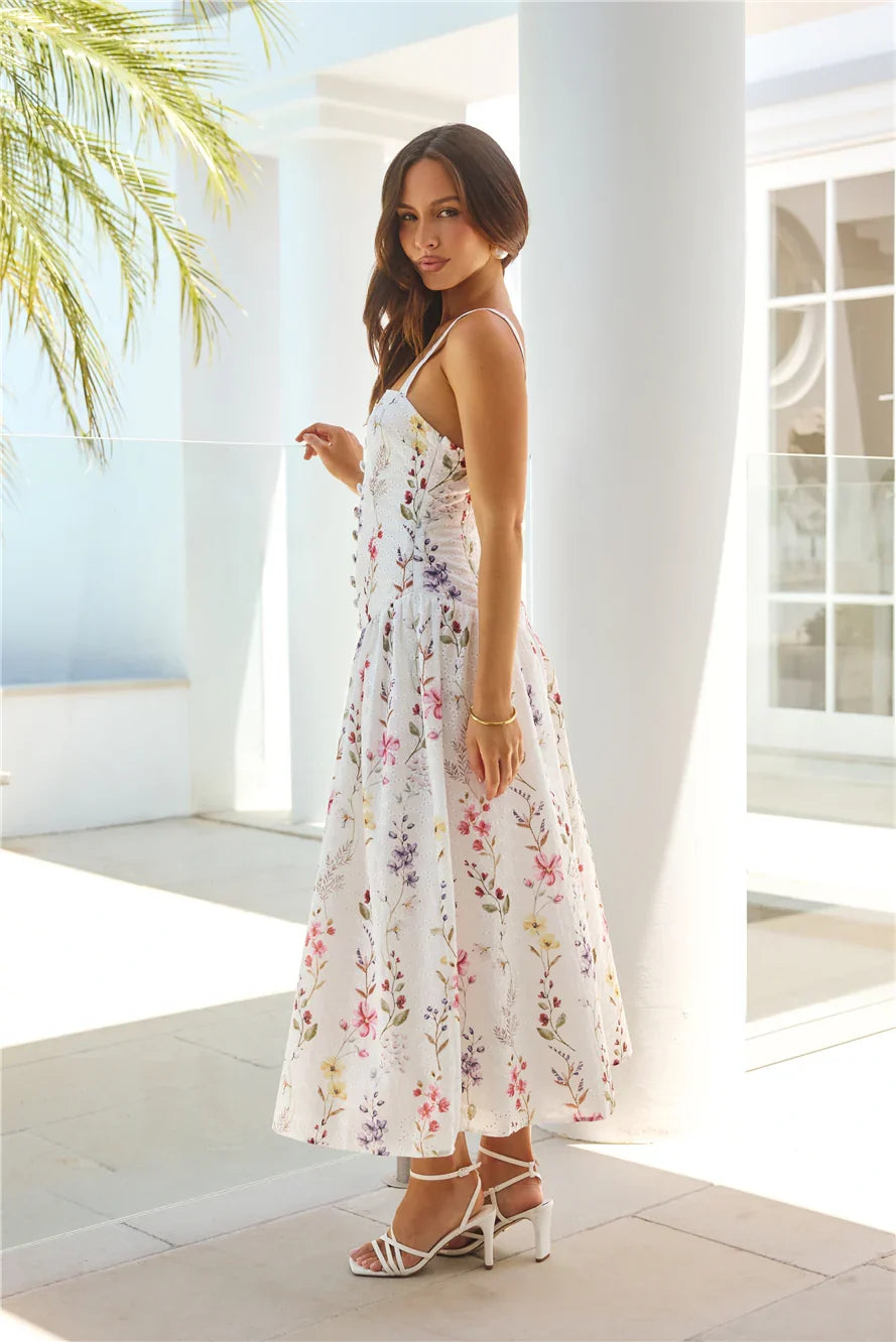 Whimsical Charm Maxi Dress Print